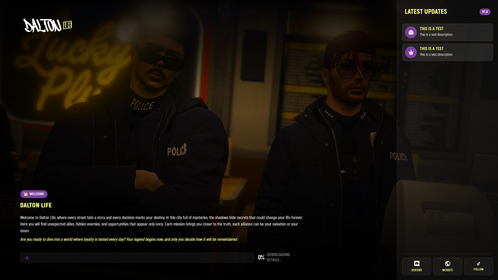 Ejemplo de la UI en modo carrusel